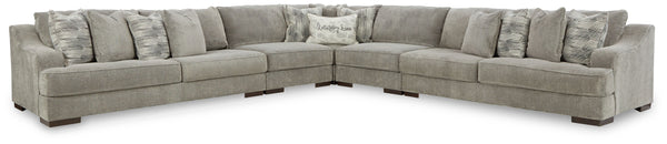 Get a leg up on comfort with this sectional. Sumptuously soft smoke gray upholstery welcomes you with open arms. A versatile performer, this stylish sectional steps in as a contemporary spot for impromptu entertaining.<br/><br/><b>Product Features</b><ul>