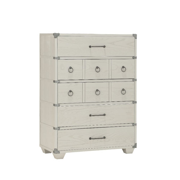 5 Drw Drawer: GLIDE) Side Metal, (Ball Bearing), DOVETAIL) English, Manual-Close, Hardware: Double Pull-Knobs CONSTRUCTION] Wooden Frame w/Metal Industrial Braces, Wooden Block Leg (Pine & Poplar)<br/><br/><b>Product Features</b><ul><li>Case: 1Pc/1Ctn</li