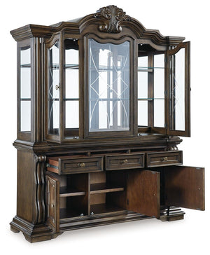  beveled glass windows and plenty of storage