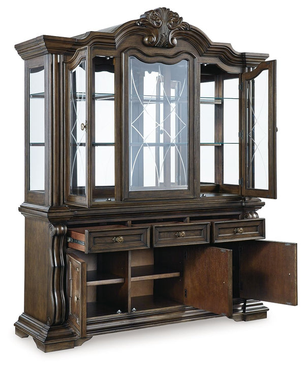  beveled glass windows and plenty of storage