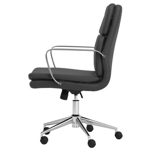 Ximena - Upholstered Adjustable Mid Back Office Chair - Black
