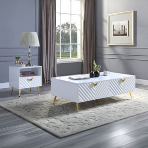 Gaines - Coffee Table - White High Gloss Finish