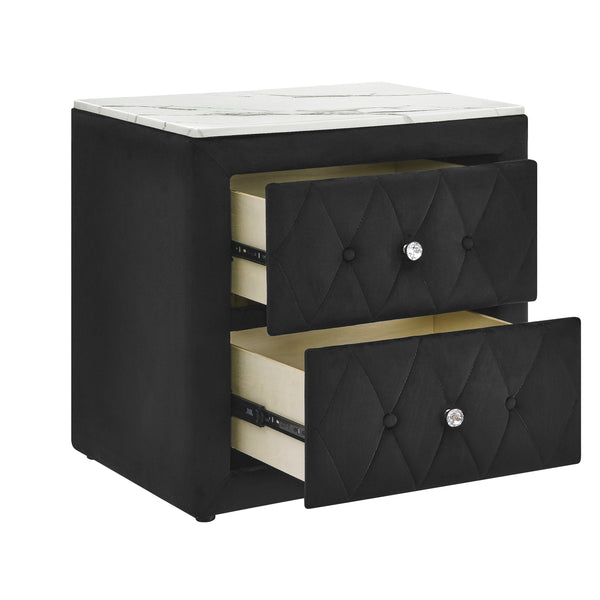  velvety texture and diamond-patterned tufting. The soft
