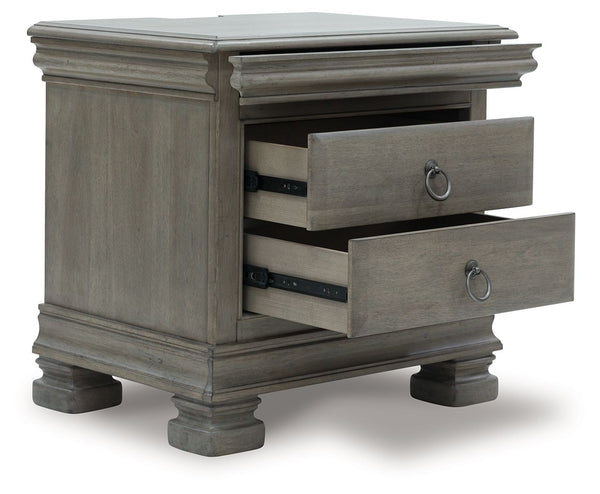 Lexorne - Gray - Three Drawer Night Stand