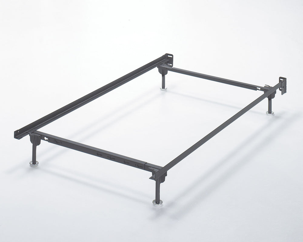 Sturdy metal bed frame supports a twin or full mattress and foundation/box spring. Designed to bolt onto the headboard. Mattress and foundation/box spring available, sold separately.<br/><br/><b>Product Features</b><ul><li>Assembly required</li><li>Made o