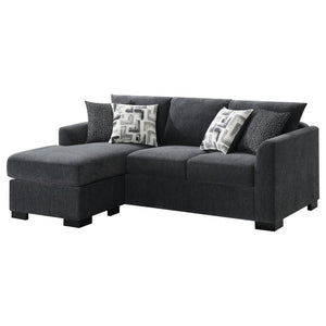 Storey - Upholstered Sleeper Sectional Chaise Sofa - Dark Gray