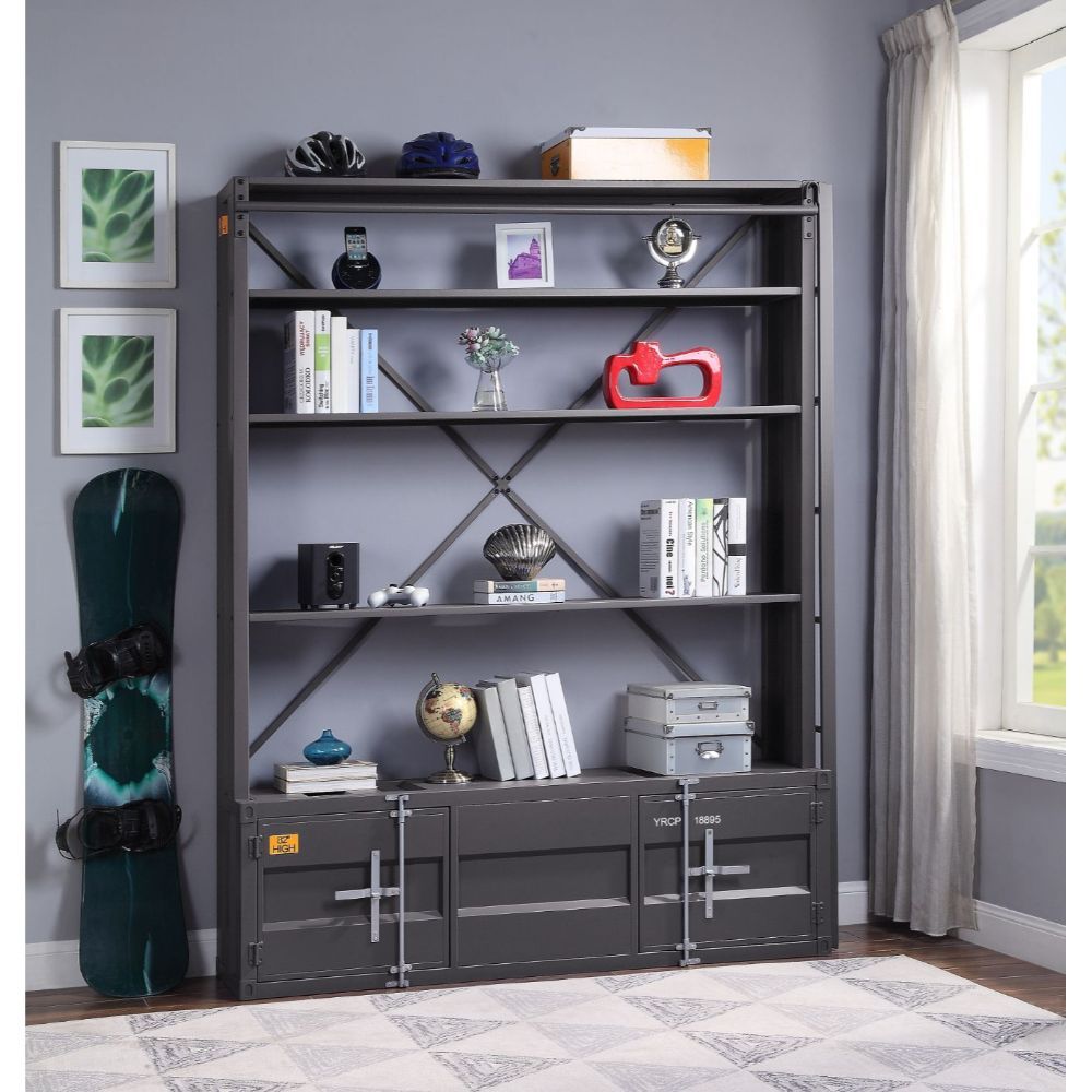 The Cargo youth bed is the perfect addition to any child-'s room. This contemporary container themed metal bed features a panel headboard with low profile footboard, crafted with a timeless look that is an ideal addition to any bedroom. The bed is accente