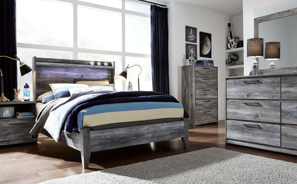 Baystorm - Gray - Full Panel Bed