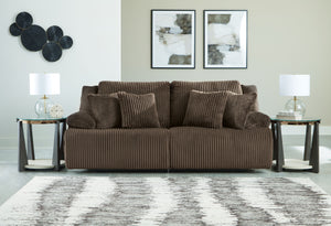 Top Tier - Chocolate - 2-Piece Reclining Sectional Loveseat