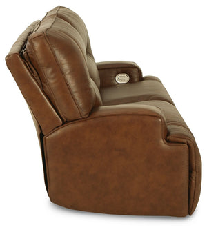 Francesca - Auburn - 2 Seat PWR REC Sofa ADJ HDREST