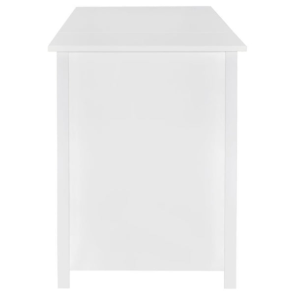 Dylan - 4-Drawer Lift Top Office Desk - White High Gloss
