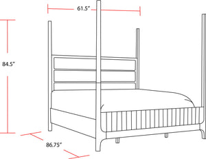 Escape - Bedroom Queen Poster Bed With Dresser And Mirror - Glazed Natural Oak