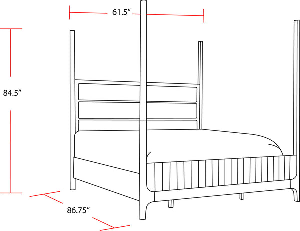 Escape - Bedroom Queen Poster Bed With Dresser And Mirror - Glazed Natural Oak