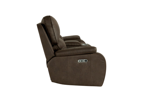 Brookings - Console Loveseat With Power Headrest & Footrest - Brown