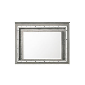 Mirror with Beveled Edge (4mm) Touch-LED Light Shape: Rectangular Orientation: Landscape (Horizontal)<br/><br/><b>Product Features</b><ul><li>Case: 1Pc/1Ctn</li><li>Finish: Light Gray Oak</li><li>Style: Glam</li><li>Materials: Wood, Touch LED Light, Mirro
