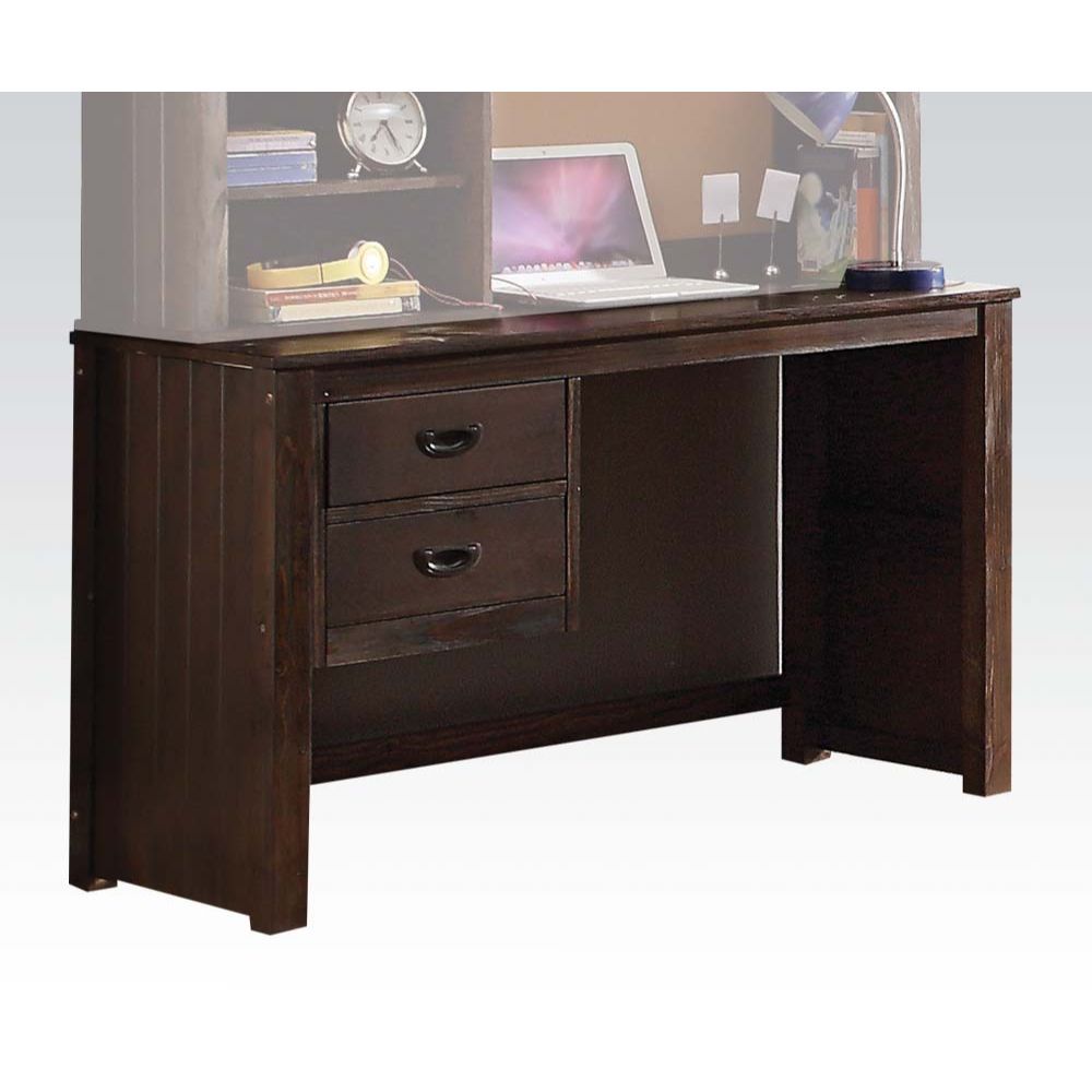 The Hector Desk comes in a classic shape that kids love, and parents can-'t help but admire the antiqued look in charcoal brown finish. Featuring: Beadboard Panels design, storage drawers and cork back panel.<br/><br/><b>Product Features</b><ul><li>2 Drw<
