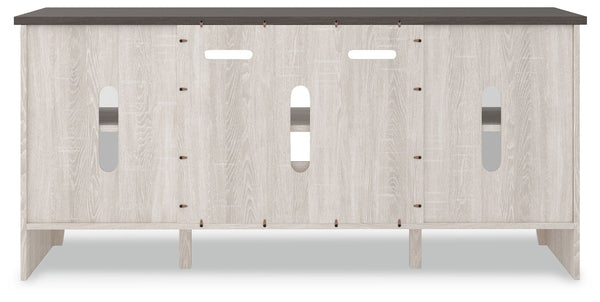Dorrinson - White - LG TV Stand w/Fireplace Option