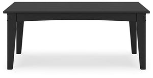 Hyland Wave - Black - Rectangular Cocktail Table