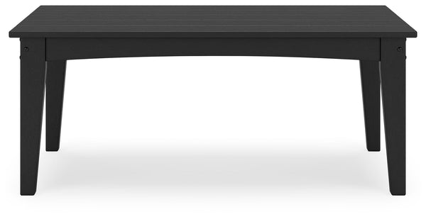 Hyland Wave - Black - Rectangular Cocktail Table