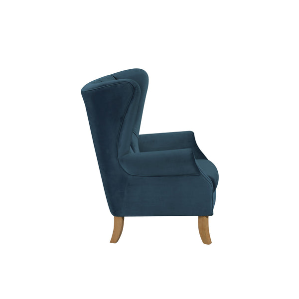 Adonis - Accent Chair - Azure Blue Velvet