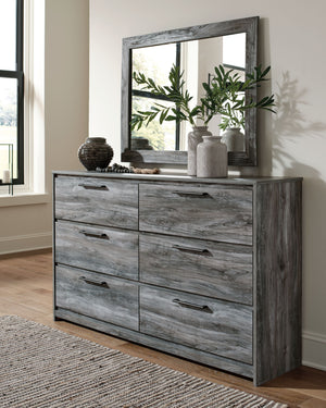 Baystorm - Gray - Full Panel Bed With 2 Storage Drawers - 7 Pc. - Dresser