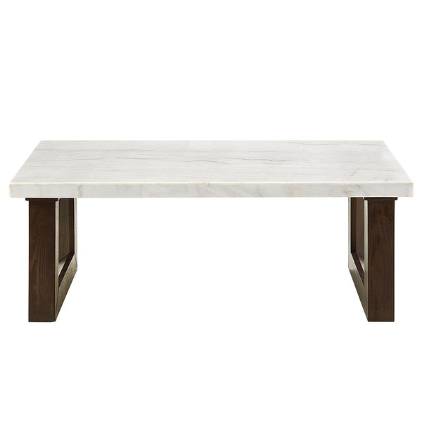 Edwyn - Coffee Table With Marble Top - White