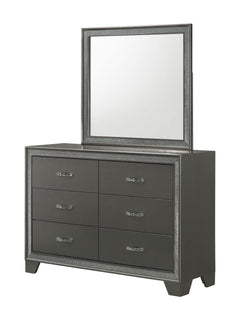 This luxurious bedroom collection exudes opulence with its dark, shimmering finishes and plush, tufted upholstery. The bed is a showstopper, featuring a high, tufted headboard that invites you to recline in comfort and style. Accompanying the bed are a ma
