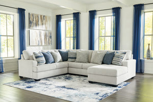What a pleasant surprise: high-end luxury made comfortably affordable. Thatâ€™s what makes this sectional with chaise in stone gray so alluring. Made exclusively for those wanting to make a designer statement, this finely crafted sectional is dressed to i