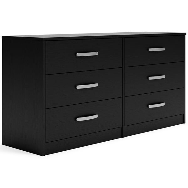 Practical and attractive, this dresser blends seamlessly with modern decor and makes a smart addition to a bedroom. The six full-sized drawers slide easily and can be used to keep your clothes neat and organized. Sleek metal pulls in a brushed nickel-tone
