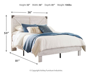 Shawburn - Whitewash - Full Panel Platform Bed