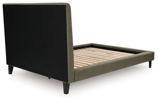 Chirason - Sage Green - Full Upholstered Bed With Roll Slats
