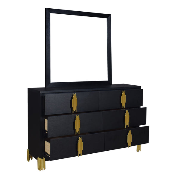  this mirror exudes contemporary elegance. Its black framed