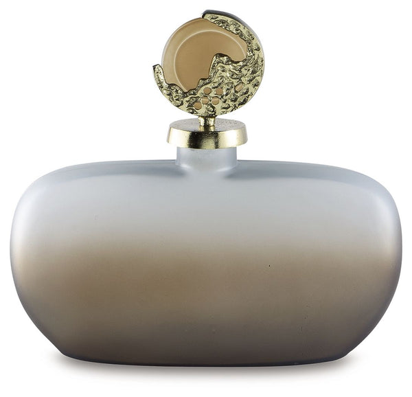Acario - Taupe / Gold Finish - 11" Jar