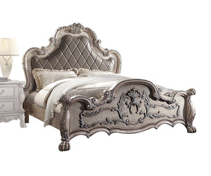  Dresden is donned in an amiable Vintage Bone White finish with hand-applied burnish over the many layers of stains and finishes that are manually rubbed on
