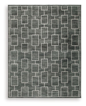 The soft, welcoming faux fur construction of this rug is complemented by a clean-lined geometric design. Its neutral black and gray tones give you the must-have versatility to pair with existing contemporary decor. Plus it-'s machine washable for added co