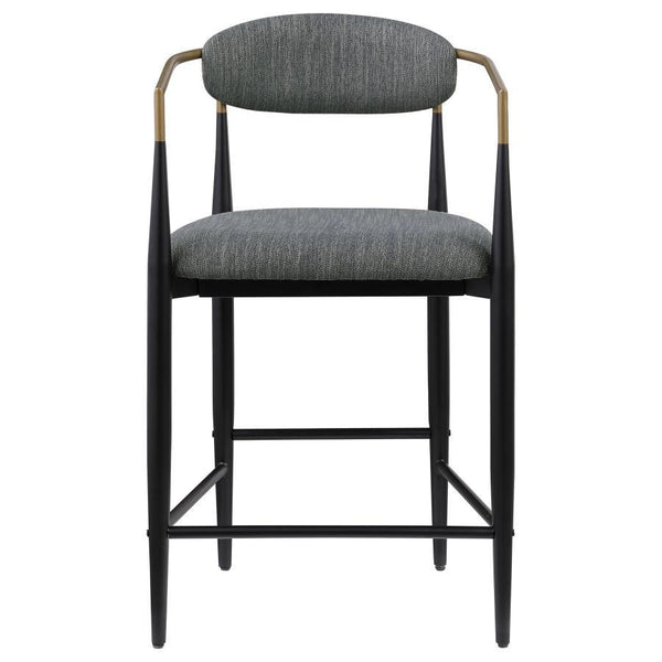 Tina - Fabric Upholstered Counter Chair (Set of 2) - Dark Gray