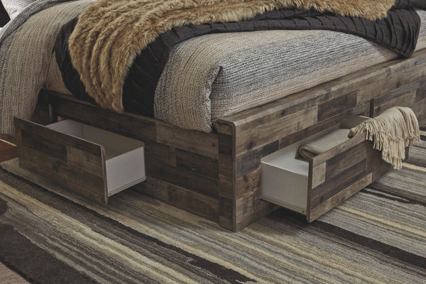  Queen Panel Bed with 6 Storage Drawers