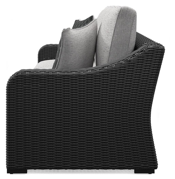 Beachcroft - Black / Light Gray - Sofa With Cushion