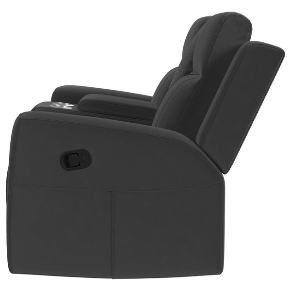 Brentwood - Upholstered Motion Reclining Loveseat - Dark Charcoal