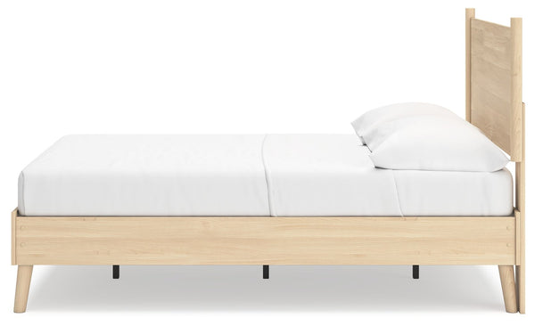 Cabinella - Tan - Full Platform Panel Bed
