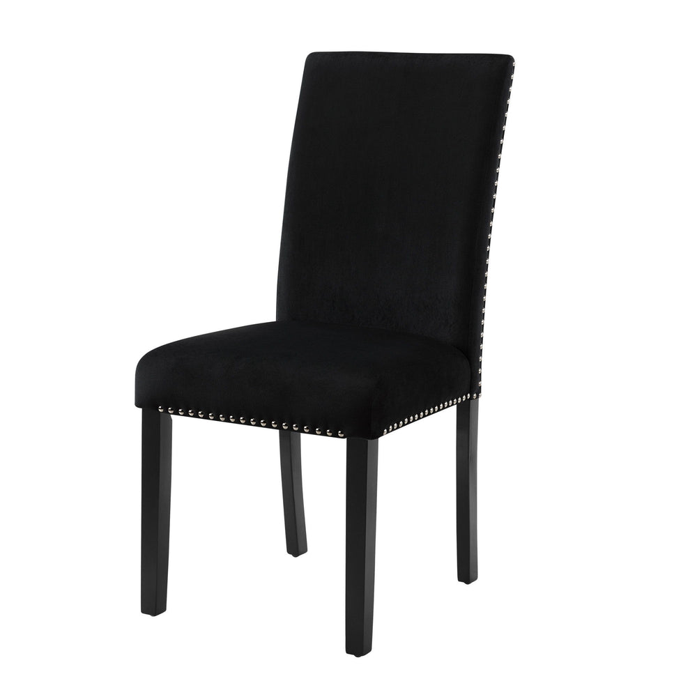 Introducing the New Classic Furniture Celeste Dining Chair â€“ a set of two chairs that seamlessly blend comfort with contemporary elegance. Crafted with solid Rubberwood legs, these chairs boast quality construction, ensuring a strong and stable seating 