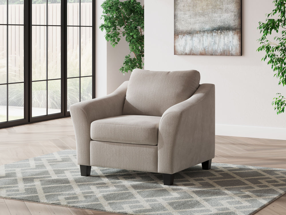 Subtle in color, big on style possibilities. This oversized chair is a transitional take on everyday comfort. Its soft-to-the-touch upholstery keeps you cozy as you lounge, and the neutral hue is a perfect canvas for adding your own fashionable flair. Tid