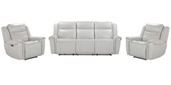Exuding eye-catching high-style and next-level comfort, the Atlantis Power Zero Gravity Sofa Group offers a host of user-friendly features that will make anyone feel right at home. Each of the three pieces is covered in supple Whisper Ivory colored leathe