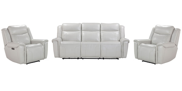 Exuding eye-catching high-style and next-level comfort, the Atlantis Power Zero Gravity Sofa Group offers a host of user-friendly features that will make anyone feel right at home. Each of the three pieces is covered in supple Whisper Ivory colored leathe