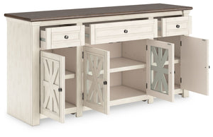 Bolanburg - White / Weathered Gray - Extra Large TV Stand