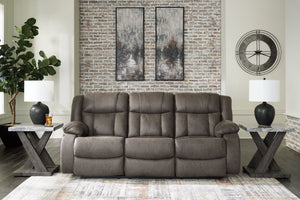 First Base - Gunmetal - 2 Pc. - Reclining Sofa