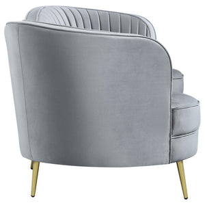 Sophia - Upholstered Channel Tufted Sofa - Gray