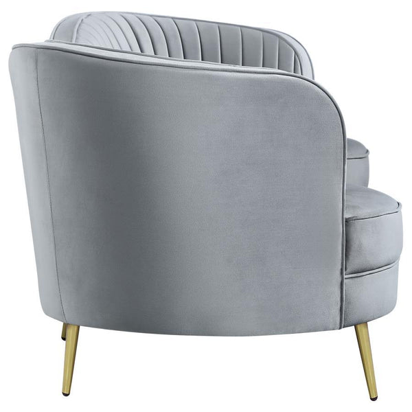 Sophia - Upholstered Channel Tufted Sofa - Gray