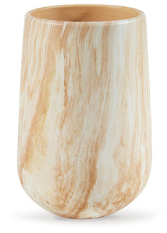 Naturally flowing swirls and neutral hues give this ceramic vase a wonderfully organic feel. Its wide neck accommodates faux florals and other decorative fillers with ease. Whether itâ€™s on an entryway table, desk or bookshelf, this striking vase is a ta