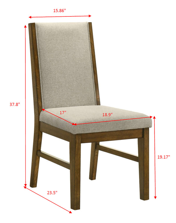 Hollister - Side Chair (Set of 2) - Gray / Dark Brown